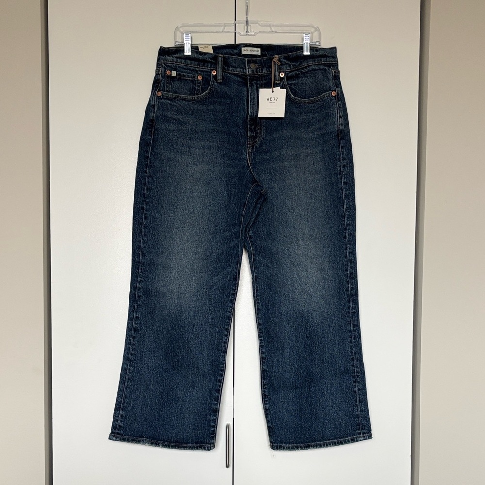 American Eagle Outfitters Blue Crop Bootcut Jeans